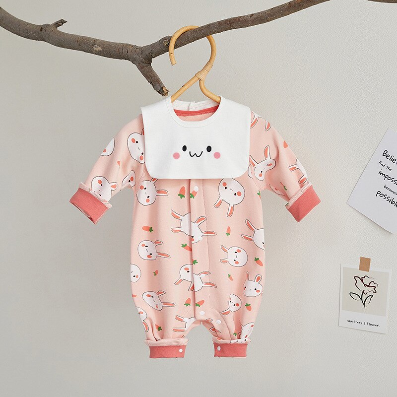 Carter Peuter Jumpsuit Vier Seizoenen Romper Baby Jongen En Meisje Cartoon Dier Romper Jongens Printer Lange Mouwen Jumpsuit: 0