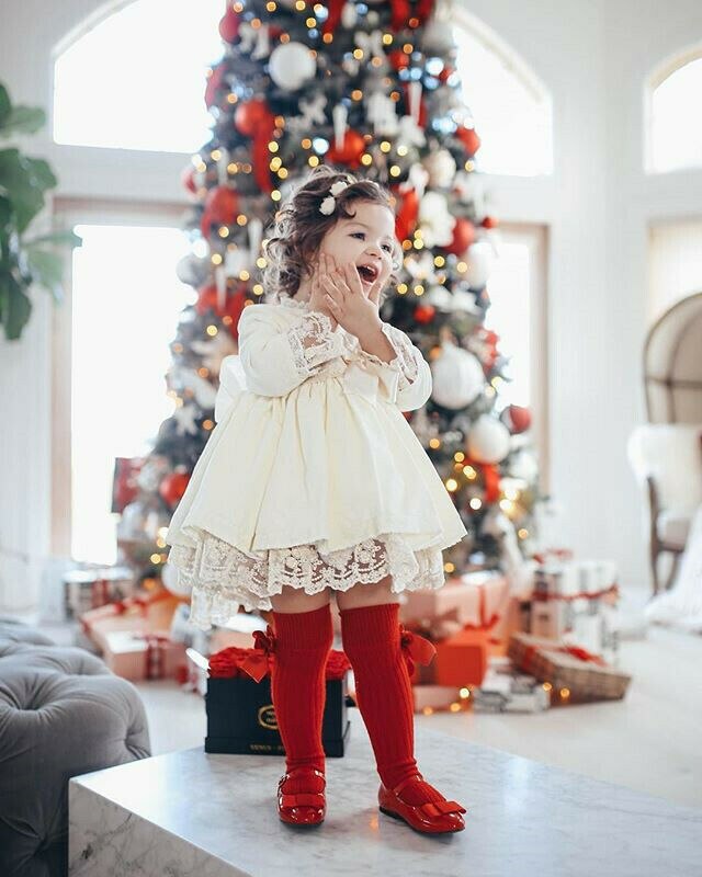 1-6T Chirtmas Kleding Peuter Kid Clotehs Baby Meisje Kleding Prinses Jurk Lace Tulle Party Pageant Jurk Kerst jurken