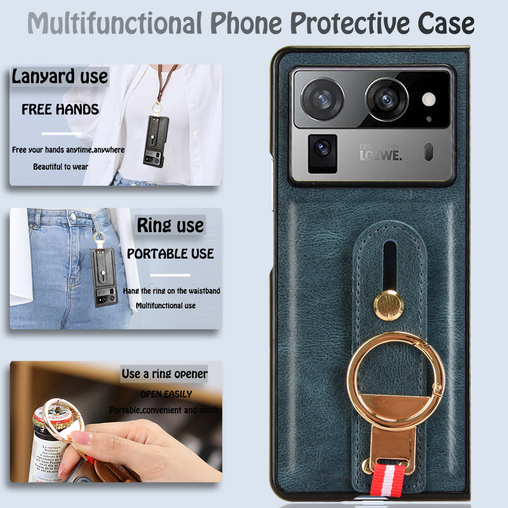 Luxe leren flip-wallet telefoonhoesje voor tecno phantom v fold 2 met standaardfunctie  ae10 op ae10op kaarthouder 2 ae10-