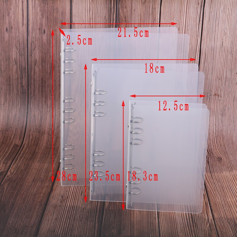 Transparant Twill Pp Bindmiddel Shell A6 A5 Zes-Gat B5 Negen-Gat Map