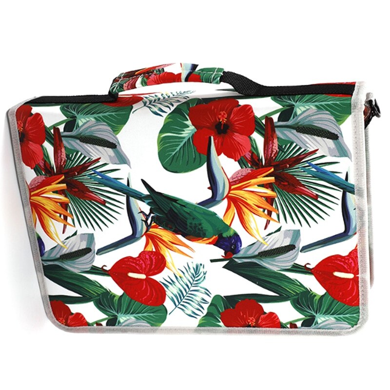 Tiny Cute School Pencil Case 160 Holes 3 Layers Large Penal Pencilcase Pen Bag Box Stationery Pouch for Painting: Flower Bird 