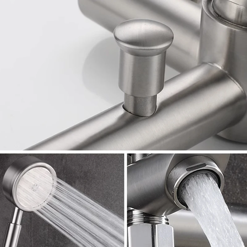 Douchekraan van roestvrij staal 304, warm- en koudwaterkraan, badkamerset, luxe voor het wassen van meubels, mixers, woonaccessoires