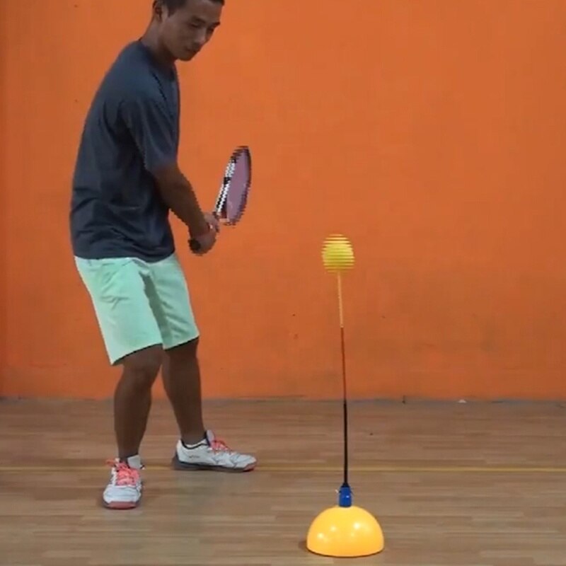 Portátil tennis instrutor prática individual rebote bola ferramenta de treinamento profissional swing exercitador treinamento de tênis para iniciantes
