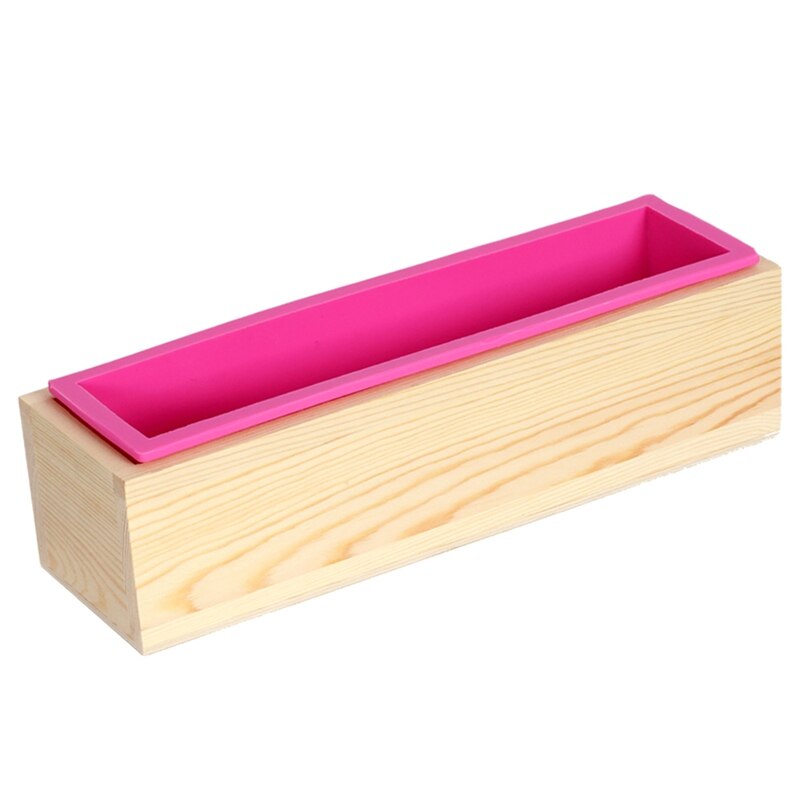 Silikon Formen für Seife Rechteckige Holzkiste mit flexibel Liner Hausgemachte Laib Formen Seife, Der Werkzeug
