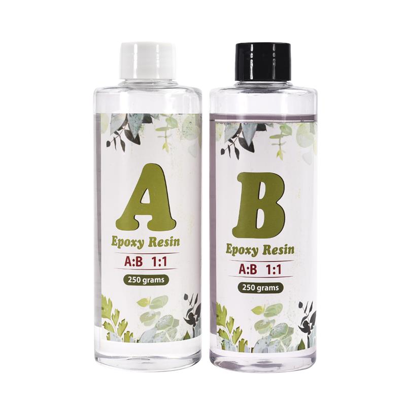 AB Crystal Epoxy AB Resin Glue Small Bottle 1:1 AB Glue With Free 1 Set Resin Molds Making Tools Starter Set Jewelry Making: A250g-B250g