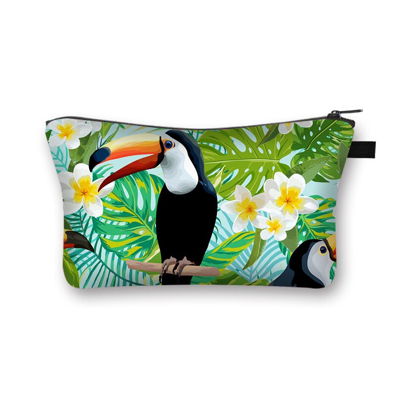 Cute Bird Parrot kosmetyczka kobiety kosmetyczka dziewczyna organizator etui kosmetyki dla kobiet Case kobiece torby podróżne ze schowkiem: shzbparrot10