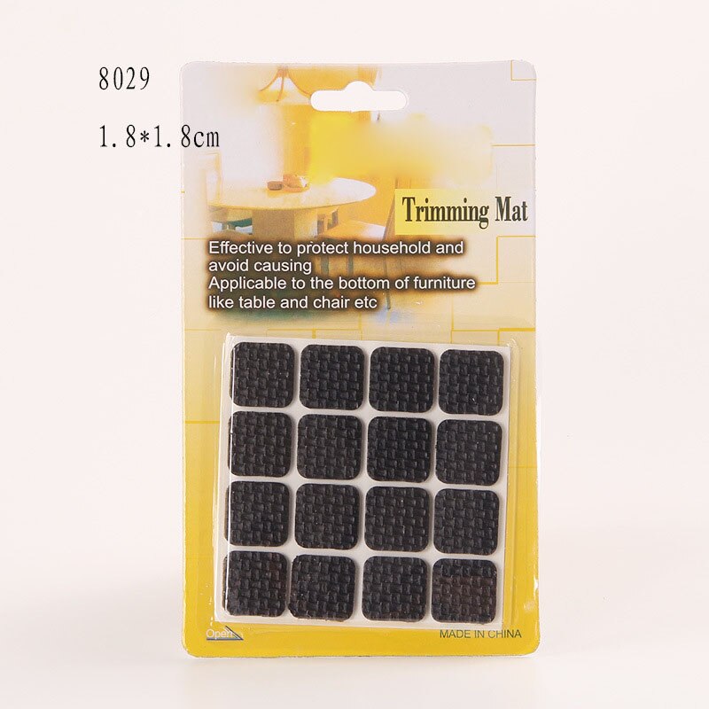 Multifunction Furniture Protection Pad Rubber Self Adhesive Anti-Skid Floor Scratch Protector Pads HFing: 18x18mm