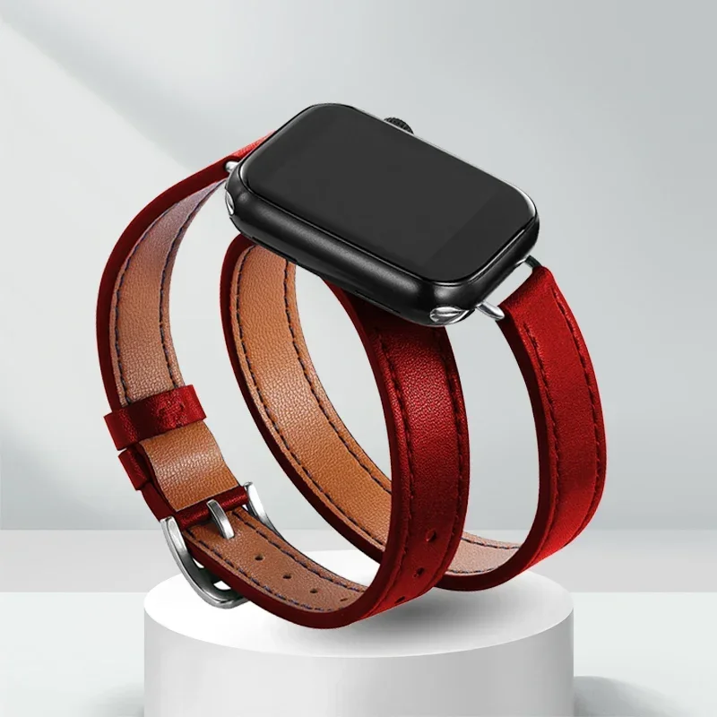 Bracelet en cuir pour Bracelet de montre Apple 10 42MM 46mm 9 8 7 41 45mm 6 SE 5 4 40 44mm Correa pour Bracelet IWatch Series10 Ultra 2 49mm