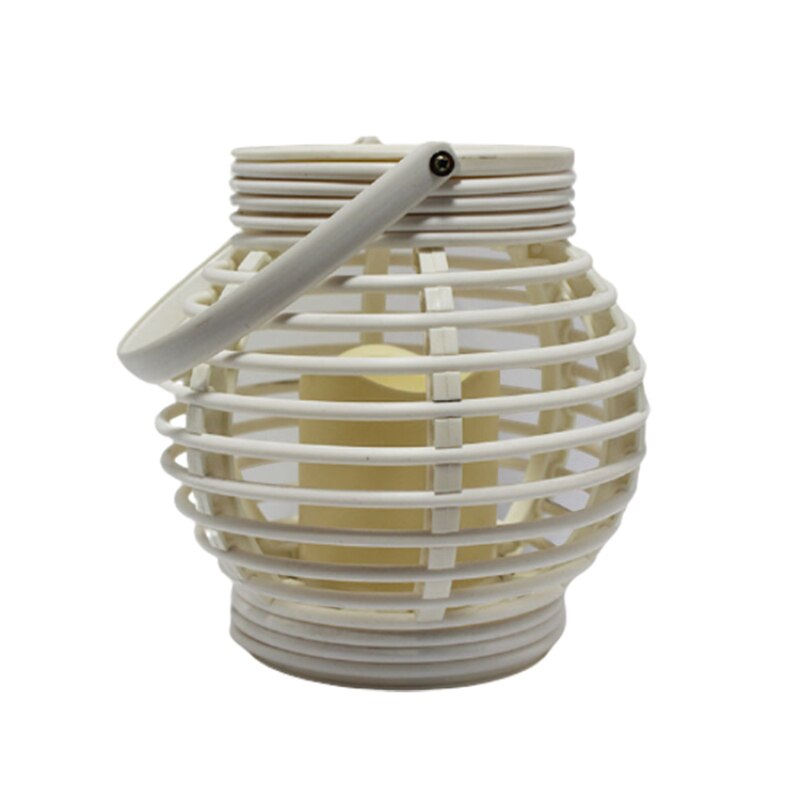 Bougie en rotin en plastique artisanal, accessoires de scène, lampe de décoration intérieure de cour, pendule suspendu à double usage: 1