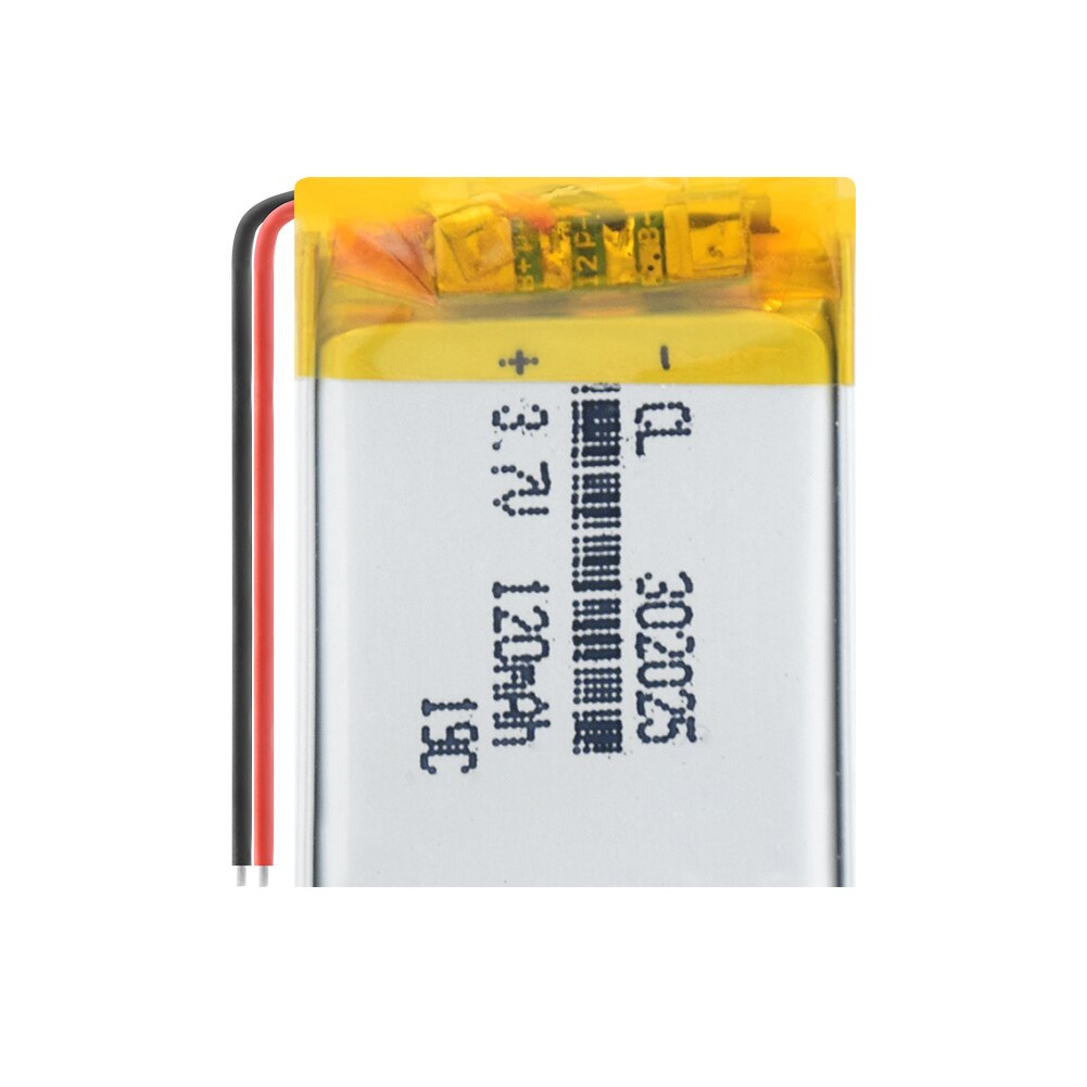 Baterías de polímero de litio Lipo li-polymer con PCM para MP3, MP4, MP5, Bluetooth, auriculares, 1/2/4x3,7 V 120mAh 302025