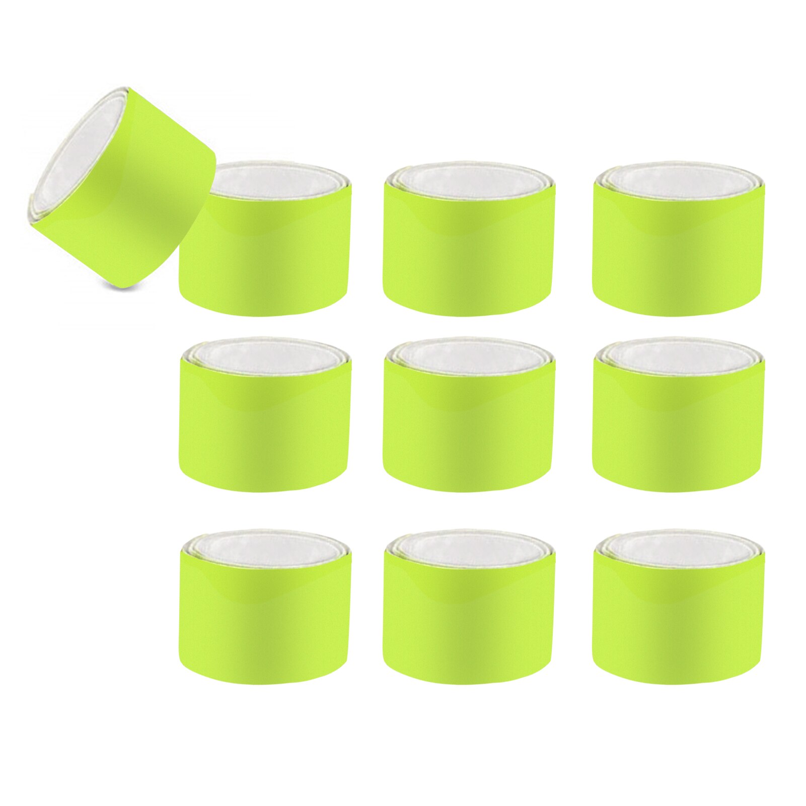 10PCS Reflective Bands Safety Safety Flashing Armband Belt Adjustable Snap Wrap Arm Band for Night Riding Walking Walking Belt: Default Title