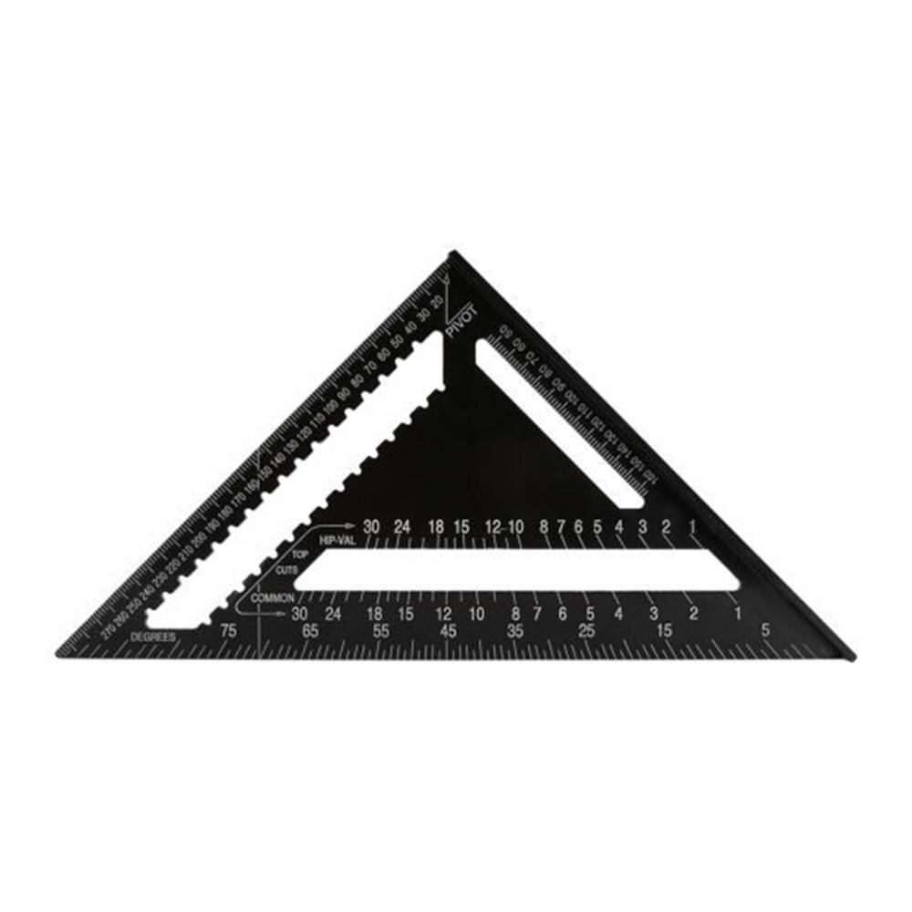 7/12inch Swanson Speed Square Metric Aluminum Alloy Triangle Angle Ruler Protractor Woodworking Square Layout Gauge Measuring: 12inch