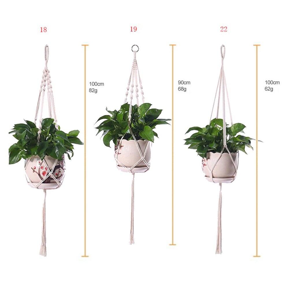 Plant Hanger Garden Hanging Basket Rope Flower Pot Holder Decor Without Basin Knotted Lifting Rope Home Garden Supplies