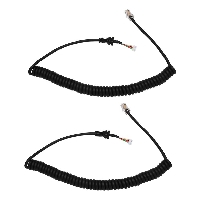 2X Vervanging Microfoons Mic Kabel Koord Draad Voor Yaesu MH-48A6J Ft-7800 Ft-8800 Ft-8900 FT-7100M FT-2800M FT-8900R