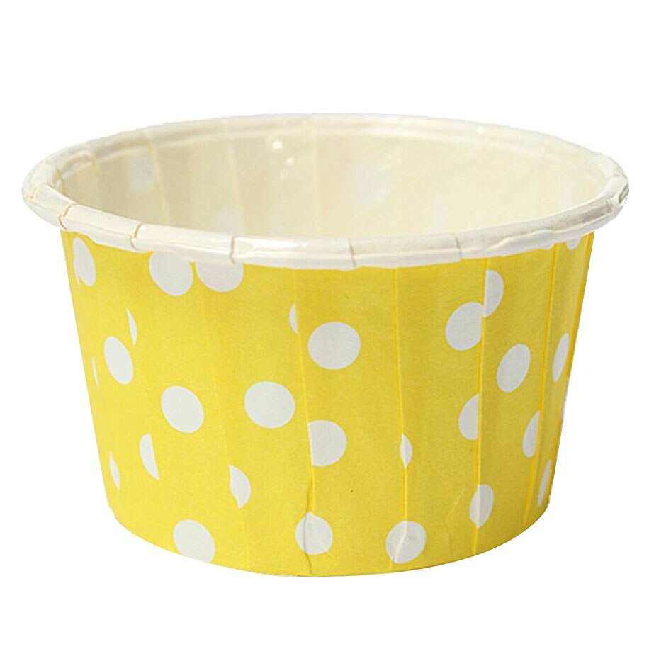 DHDL! 20 stks Papier Cupcake per Liner Papier Cake Muffin Case Dessert Bakselkoppen Geel