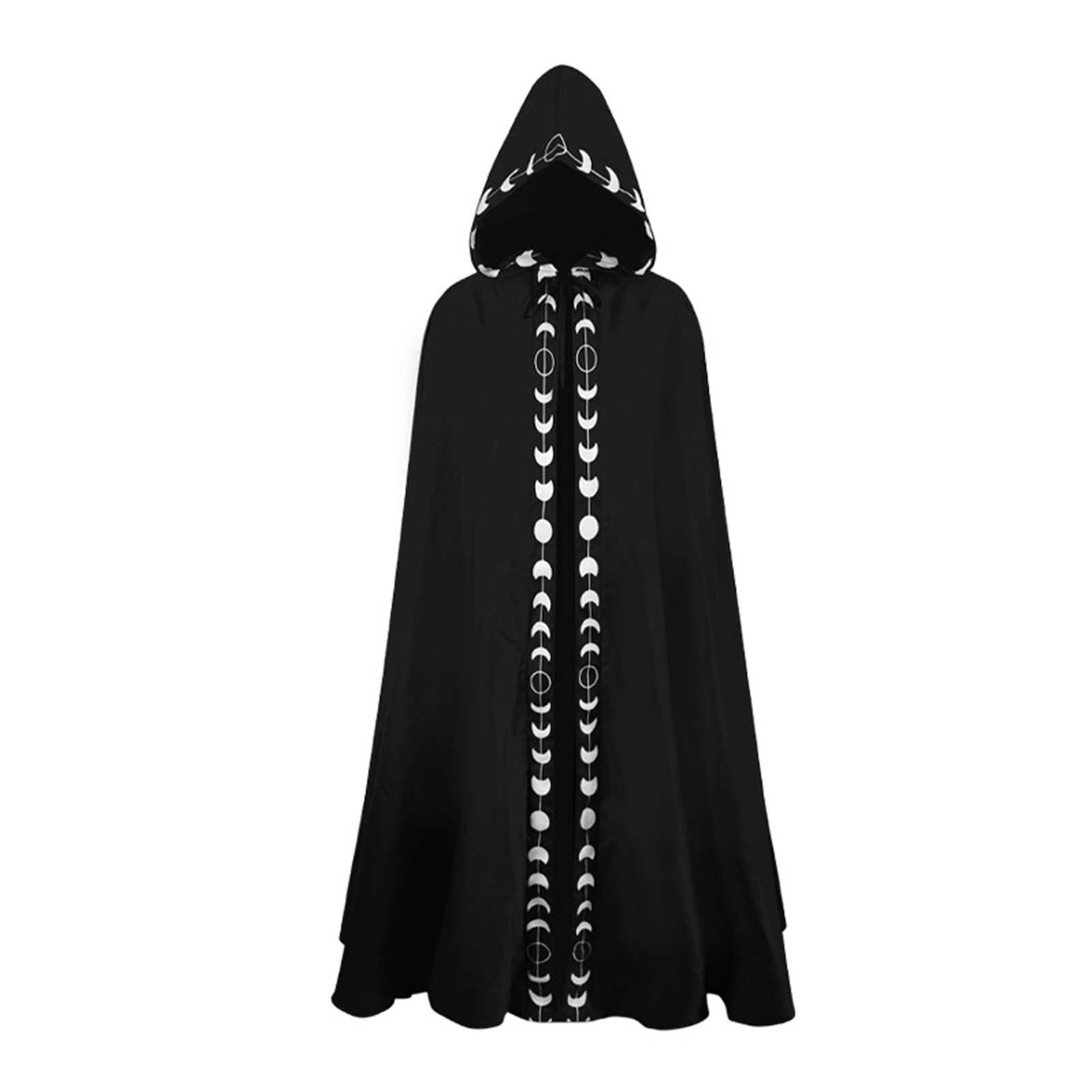Mantello Cosplay di Halloween medievale cappotto con cappuccio cappotto mantello gotico Vintage Trench lungo Costume Cosplay di Halloween mantello da mago: XXL / nero