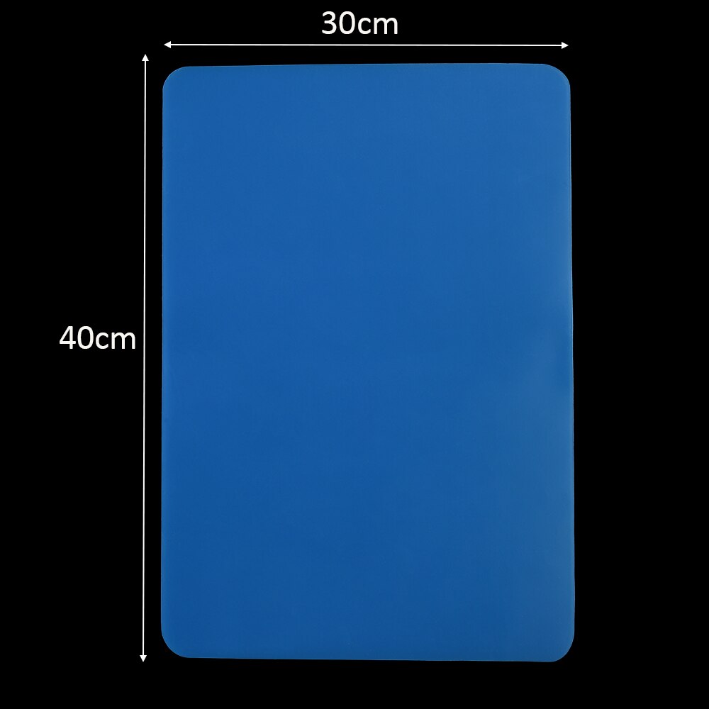 1pcs Transparent Silicone Pad Clear Mat Resin Pad High Temperature Resistance Sticky Plate For UV Epoxy Resin Crafts Making Tool: Blue XL