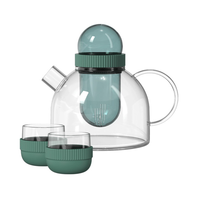 Xiaomi Glass Teapot Set Heat Resistant Household Spherical Tea Kettle With Infuser Heatable Water Jug Tea Tools Bar Supplies: Green