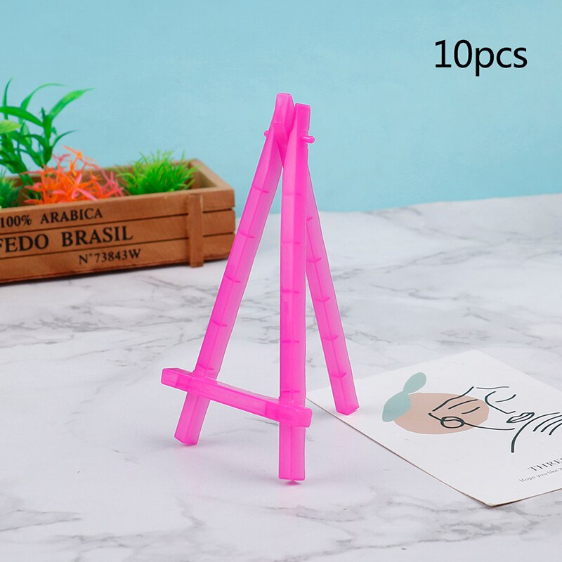 10pz treppiede per artista in legno pittura cavalletto treppiede in plastica colorata per foto pittura cartolina Schermo titolare cornice carina scrivania arredamento: B