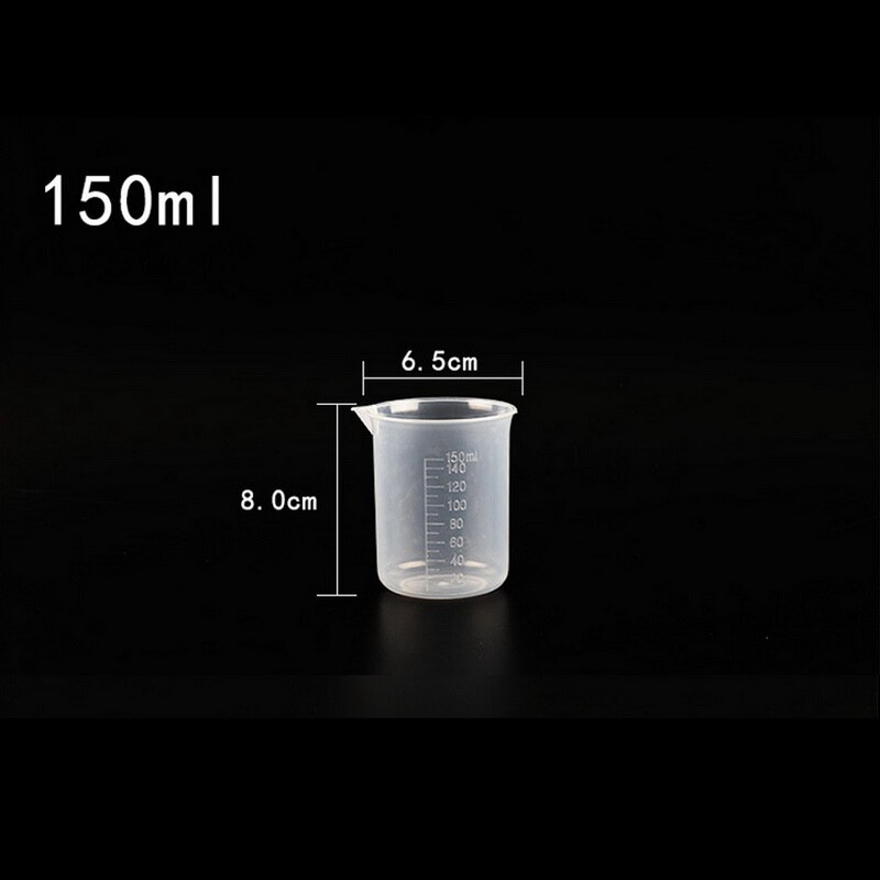 Taza medidora graduada de plástico transparente para hornear, recipiente para medir líquidos, jarra de 20ml/30ml /50ml /300ml /500ml/1000ml: 150ML