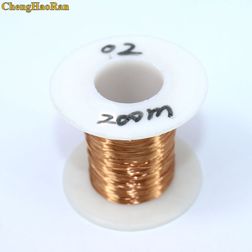 ChengHaoRan 0.2mm x 100 m/200 m/pc Vermelho Bobina de Enrolamento de fio de Cobre Esmaltado Fio Magnético do Ímã 0.2 milímetros vermelho: 200m primary color