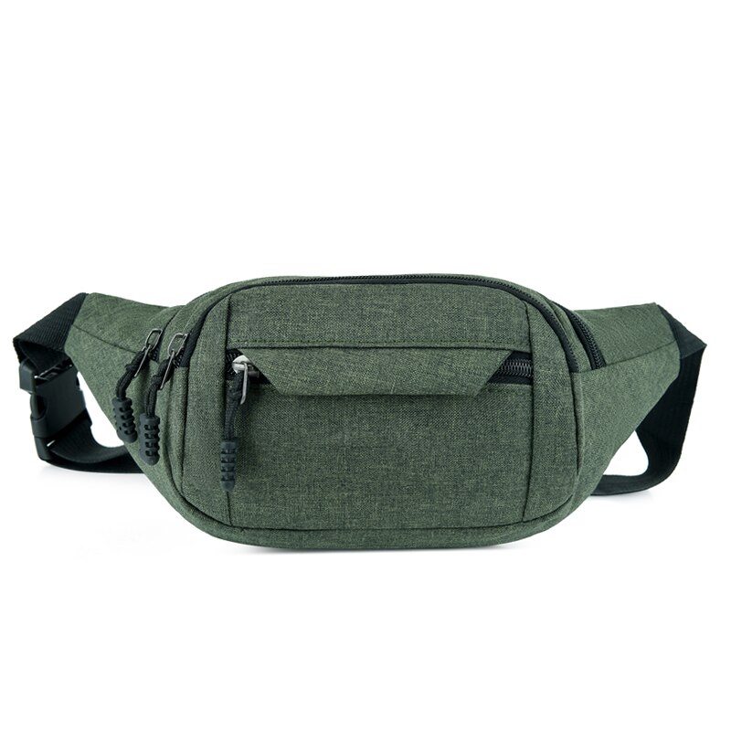 Marsupio da uomo borsa portafoglio da uomo borsa da cintura Casual grande per telefono borsa da donna borsa da viaggio in tela borsa da moto Fanny Banana Hip: A-green