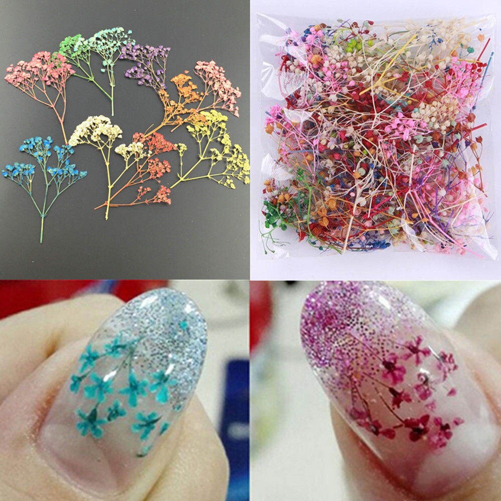3d nail art tilbehør blandede blomster frugt skåret ler diy negle dekoration neglesmykker 12 gitter/æske