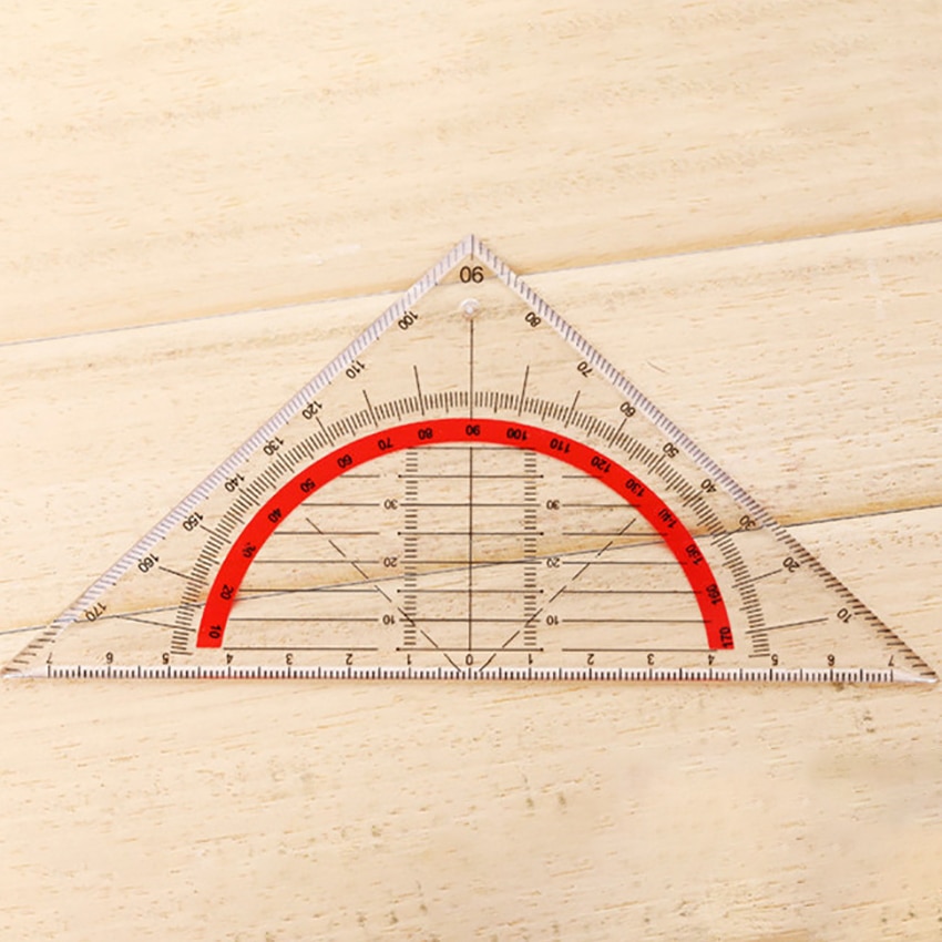 1PC Students Stationery Multi-functional Triangular Ruler Protractor Coordinate Ruler Math Learning Drawing Measuring Tools