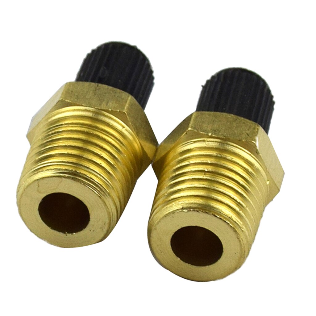 Válvula de llenado de tanque de compresor de aire de latón NPT, accesorios para neumáticos de rueda de coche, 1/4 ", 2 Uds.,