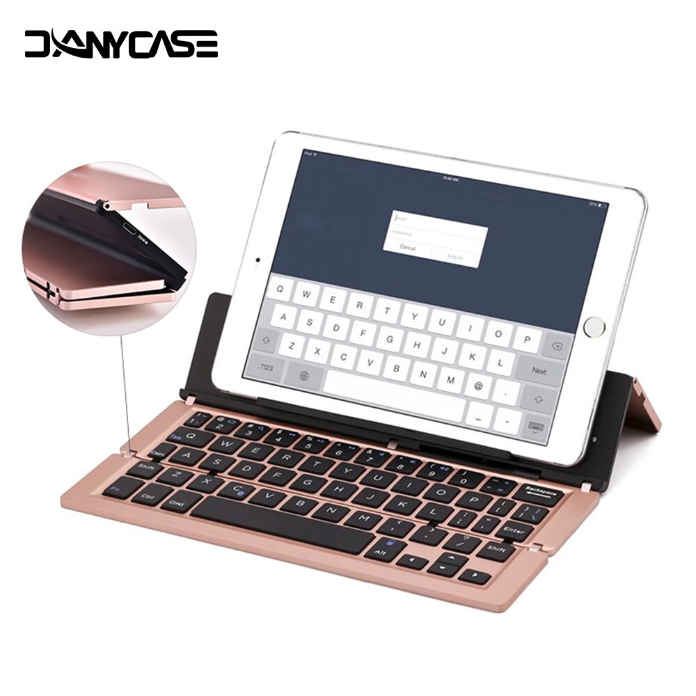 Clavier sans fil Bluetooth pliable, compatible avec les tablettes et les téléphones intelligents, pour iPhone, Android, tablette, ipad, PC