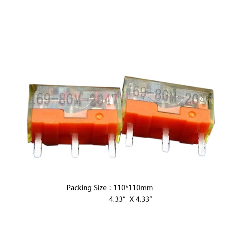 2Pc Ttc Stofdicht Gold Muis Micro-schakelaar Micro Knop Goud Contactor 80 Miljoen P9YE