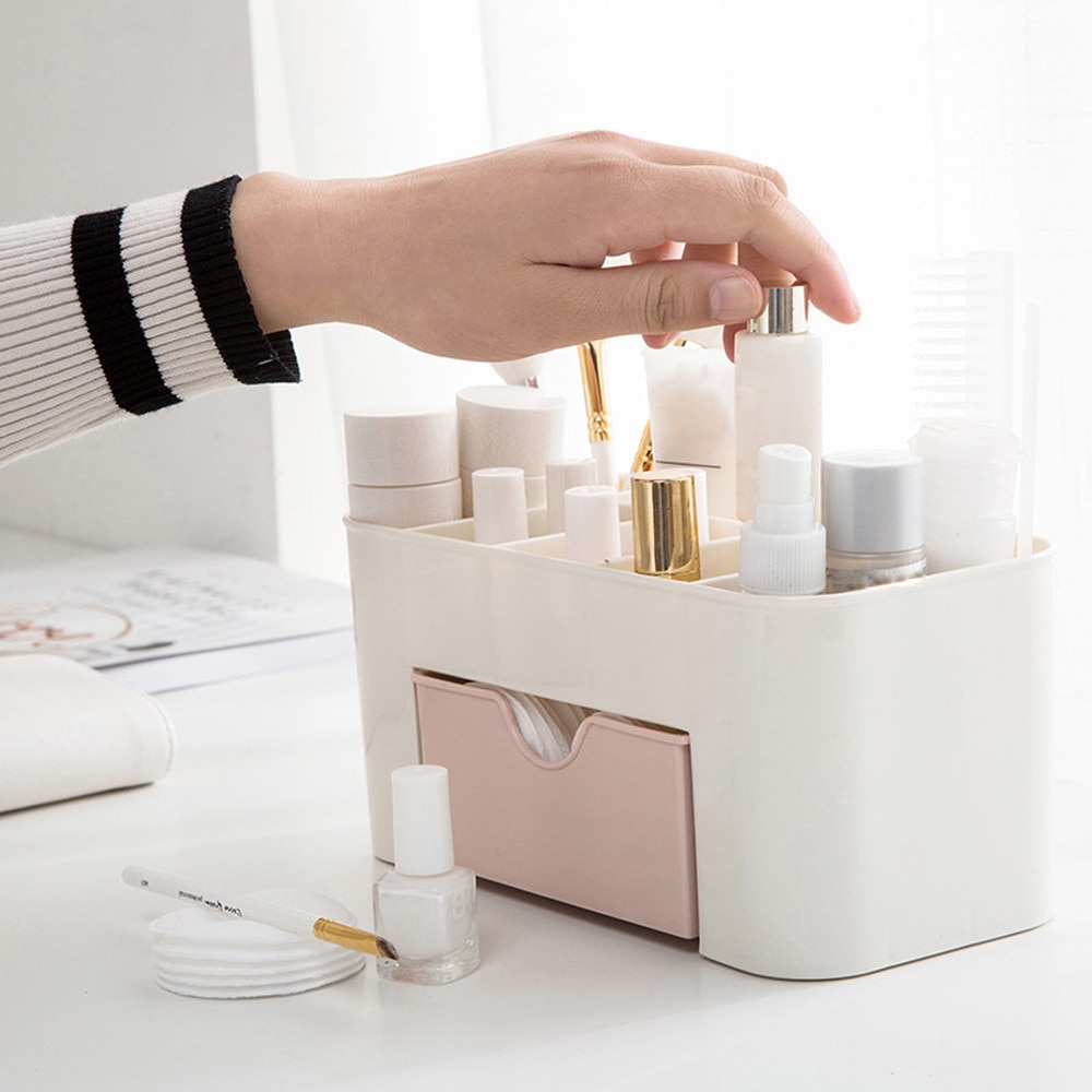 Ruimte Besparen Desktop Cosmetica Make Storage Lade Soort Box Voor Huis Plastic Opbergdoos Accessoires Box #20