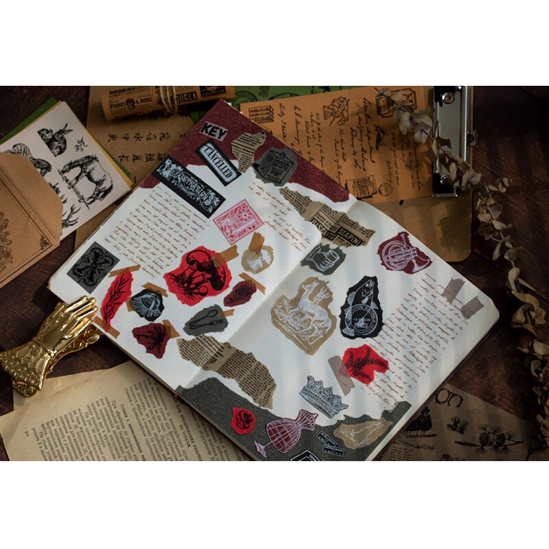 15pcs Vintage Sticker Ancient Diary meme stickers Scrapbook Planner Paper Stickers Children Sticker