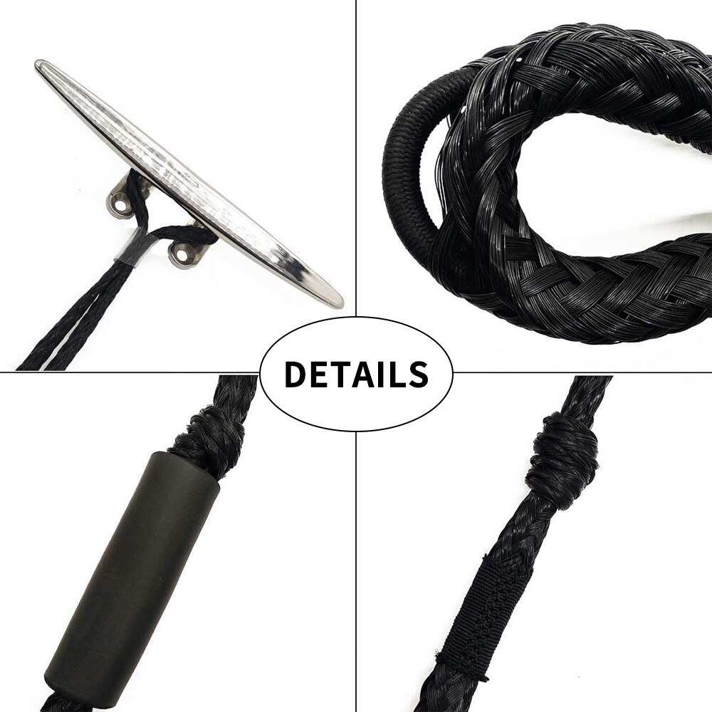 1 / 2Pcs Set Bungee Dock Line Mooring Rope for Boat 4 ft 2 Ropes Rope Bungee Cord Dockline Boats Kayak Accessories