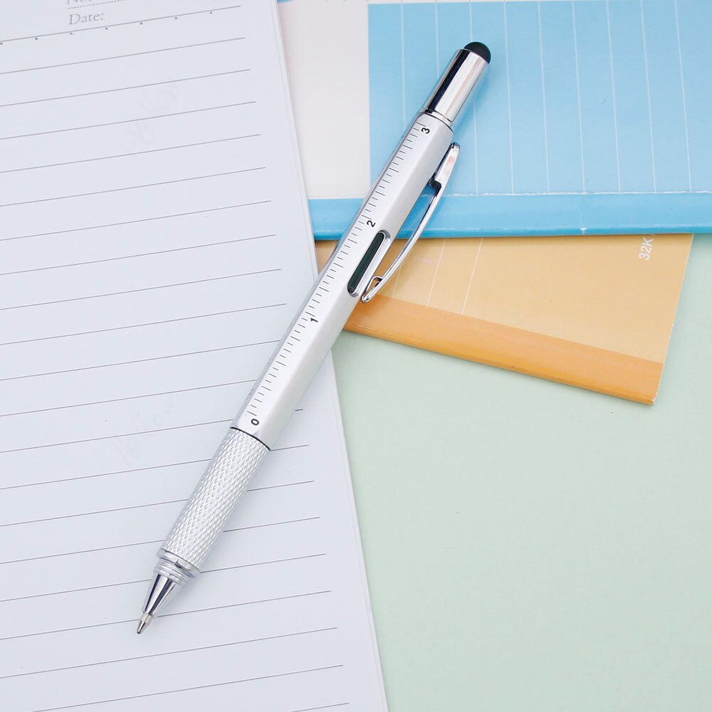 1 piece/batch listing tool ballpoint ruler level top and scale multi-function metal and plastic pen