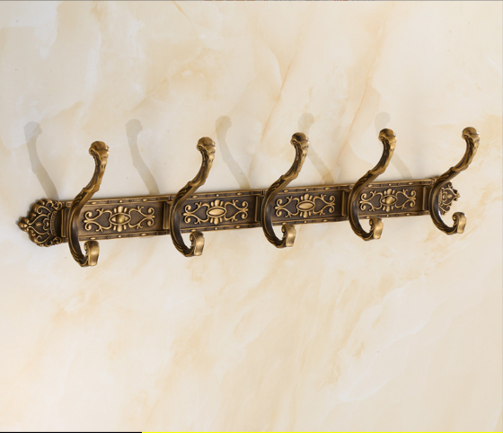 Antiek Gesneden Handdoek Hanger Kleding Hoed Haak Rij Vintage Gewaad Haak Badkamer Gewaad Haak Bad Hardware Set Keukenhanger: Paars