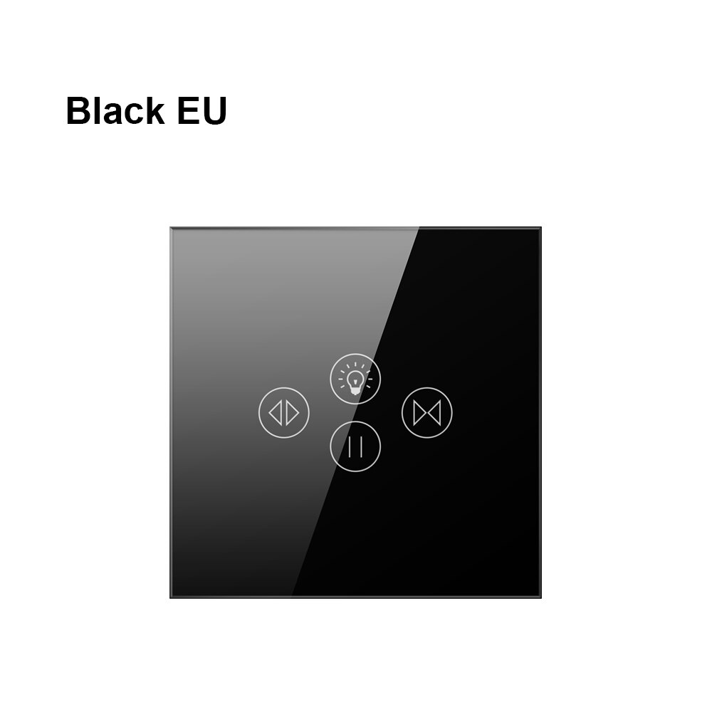 AVATTO – interrupteur de rideau lumineux WiFi Tuya, pour moteur électrique, volet roulant/stores, domotique intelligente, fonctionne pour Alexa,Google Home: EU Black CLS01
