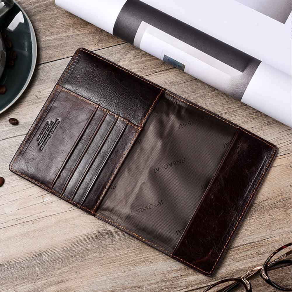 Billeteras para hombre con grabado de nombre, billetera delgada cuero de vaca 100% auténtico para tarjetas, billeteras para hombre de Vintage finas con tarjetero: Coffee3