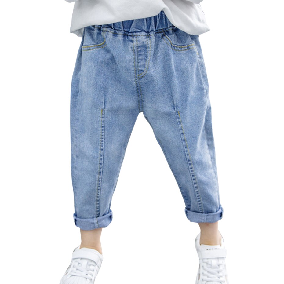 Jeans per bambini tinta unita Jeans per bambina primavera autunno Jeans ragazze stile Casual vestiti per bambina