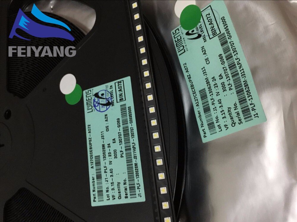 1000 stuks lumens lg innotek samsung wooree led diode 3535 3537 hoog vermogen 1w 3v koel wit voor led lcd tv achtergrondverlichting lamp kralen 3d