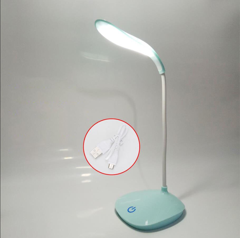 LED lamp rechargable USB small lamp for bedroom table lamp reading lamp night light lamp: Blue