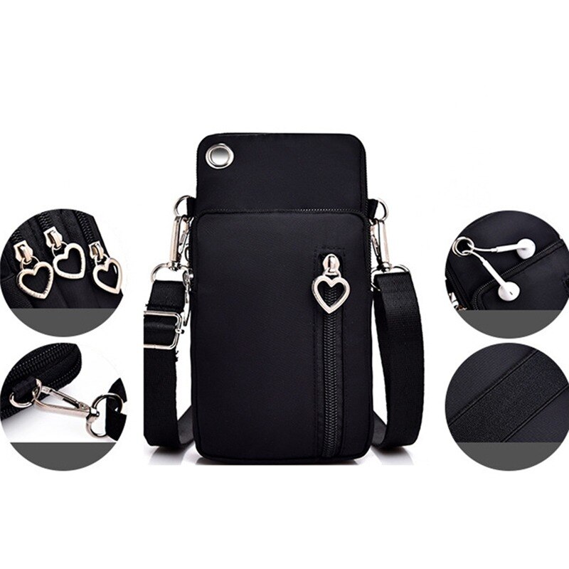 Mannen Vrouw Messenger Bag Mini Schoudertas Diagonaal Multifunctionele Mobiele Telefoon Zak Outdoor Oortelefoon Pouch Sporttas