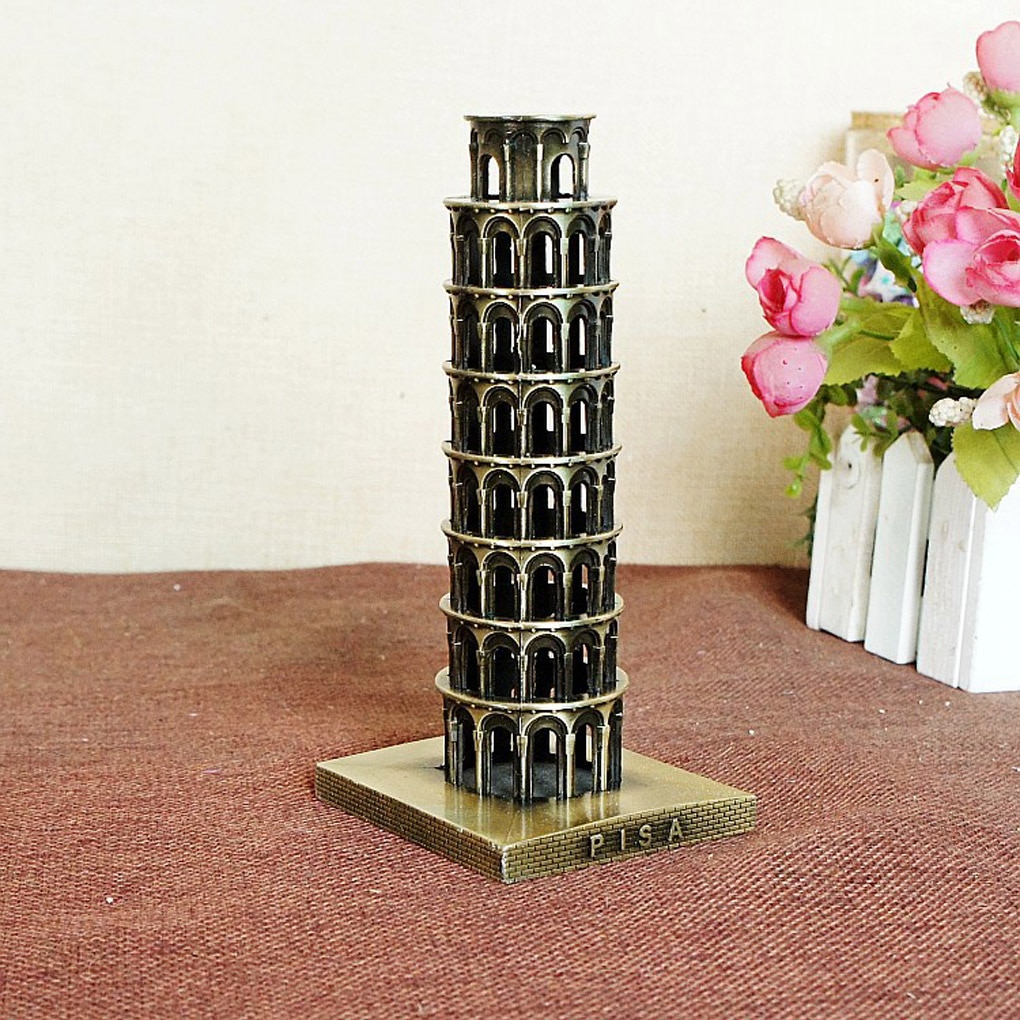 Tour Souvenir Italy The Leaning Tower of Pisa Souvenir Metal Model Bronze Colors