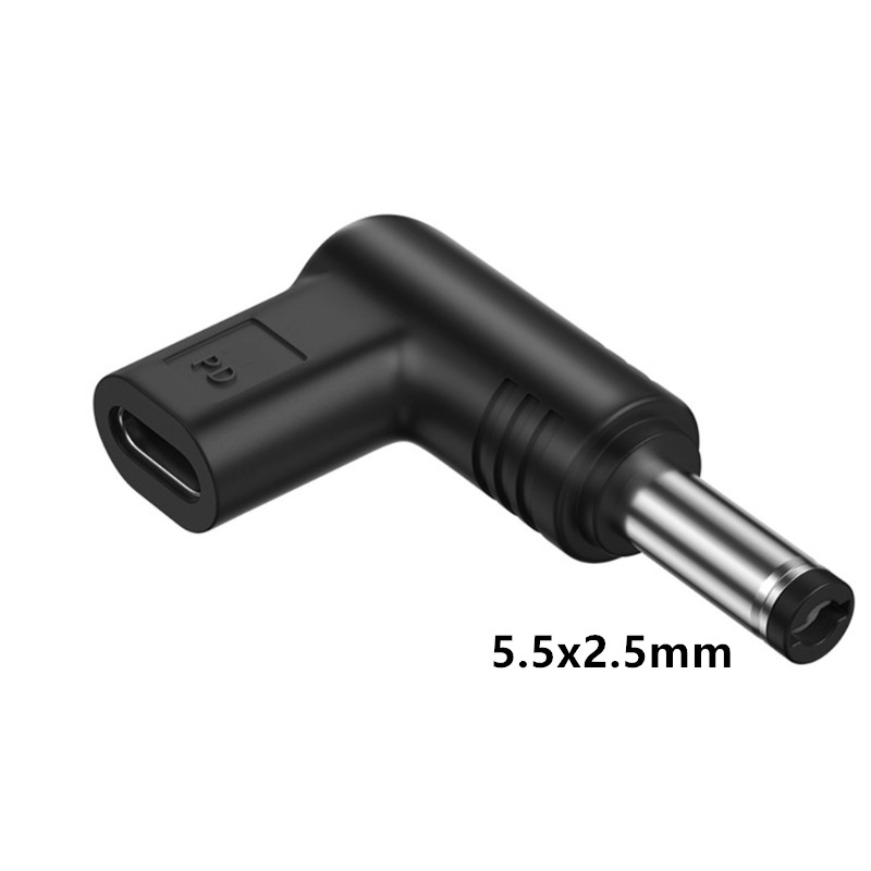 Conector de alimentación USB C PD a DC Universal 5V 9V 12V 15V 19,5 V tipo C a DC, adaptador de carga, convertidor para enrutador y tableta: Grey /  Opción 2