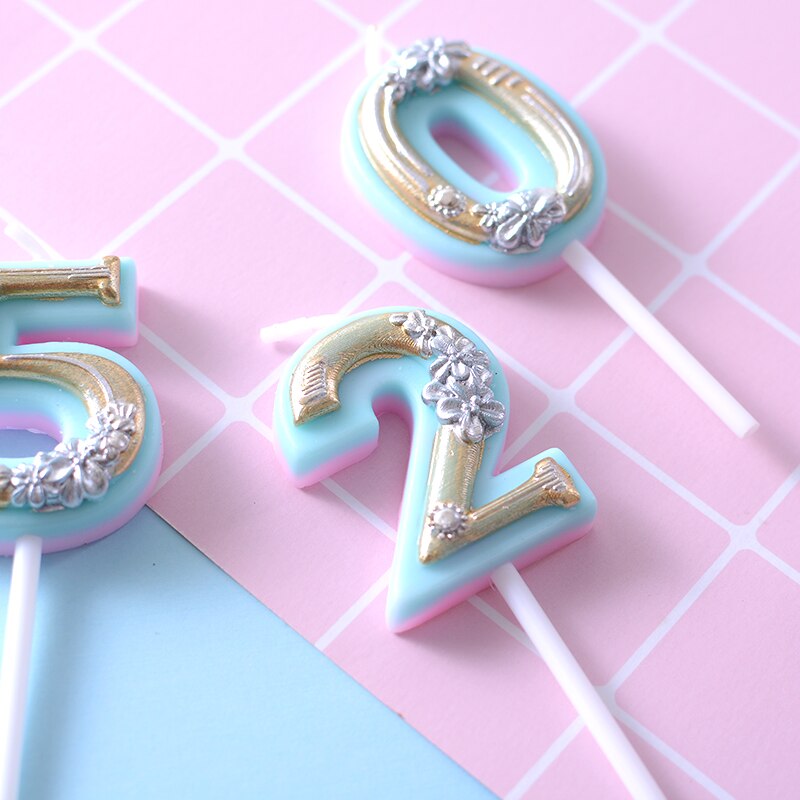 fleur anniversaire bougie gâteau décoration numérique romantique adulte fille gâteau bougie