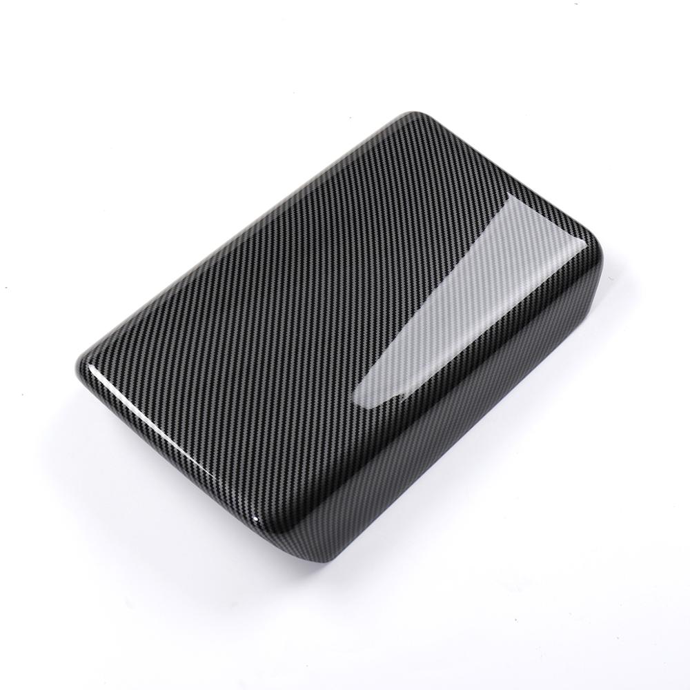 LUCKEASY Car Interior Accessories For tesla model 3 ABS carbon fiber armrest box cover