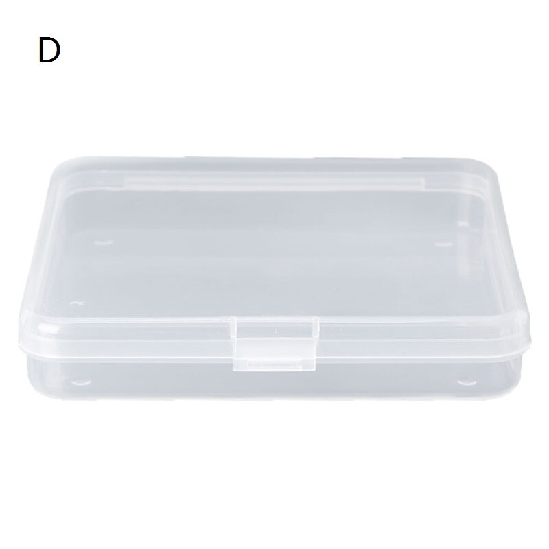 Vierkante Plastic Transparante Opbergdoos Sieraden Kralen Container Vissen Tools Accessoires Doos Kleine Items Diversen Organizer Case: D