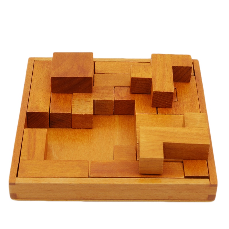 Effen Pentominoes Houten Puzzel Geometrie Brain Teaser Spel