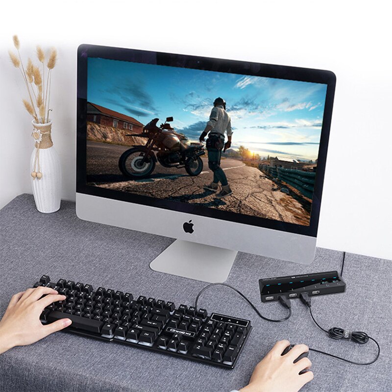 USB3.0 Splitter 7 Poorten Met Voeding Hub Computer Hoge Snelheid Expansie Conversie Multi-Interface Hub