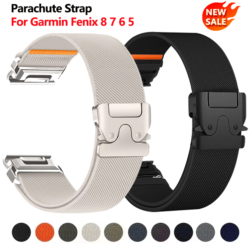 Garmin 22mm quickfit Strap for garmin Fenix 8 7X 7 6X 6 5X 5Plus Venu 3 Tactix 7 Parachute Nylon bracelet Fenix 8 7x 7 band 47mm